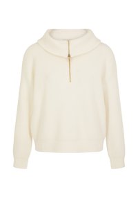 WITH ZIPPED-ROLLNECK - Jersey de punto - ivoire