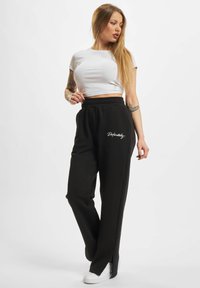 DEF WIDE LEG - Broek - black