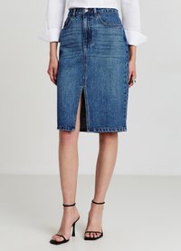 Calliope CON SPACCO - Jupe en jean - blu denim medio