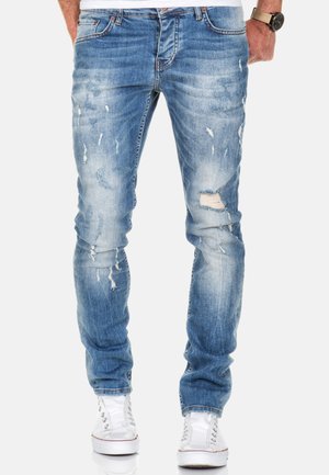 Humy DESIGN STRETCH DESTROYED  - Slim fit jeans - hellblau