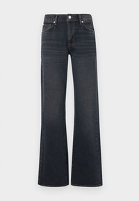 TESS TROUSER - Wide leg - dark blue denim