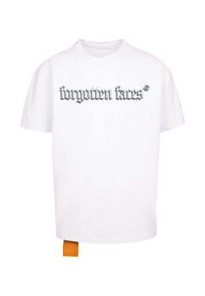 Forgotten Faces BROKEN MARBLE OVERSIZE TEE - Print T-shirt - white