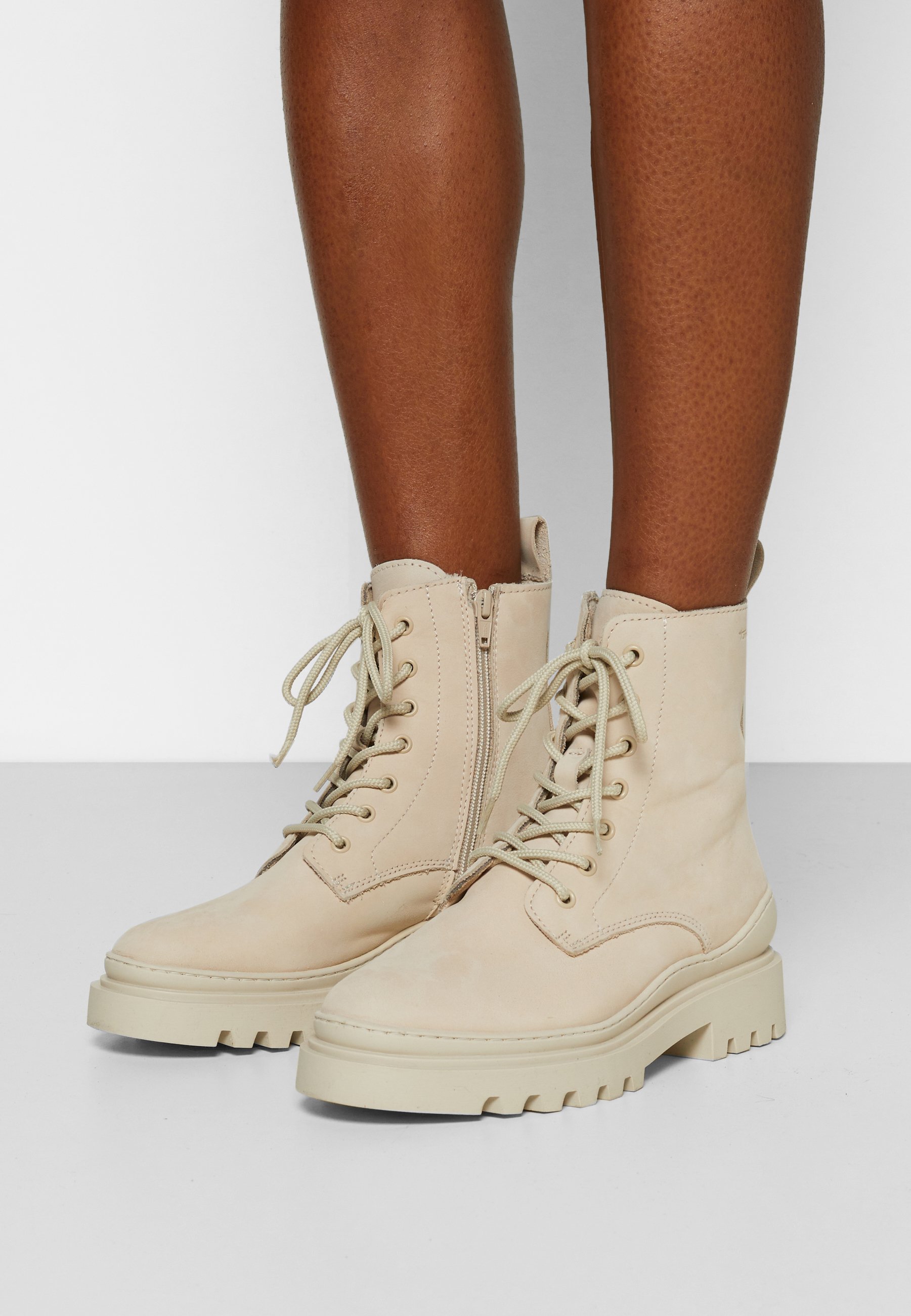 Tamaris Veterboots - ivory/crème - Zalando.nl