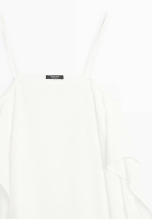 Massimo Dutti, FLOWING SPAGHETTI STRAP TOP - Top - white