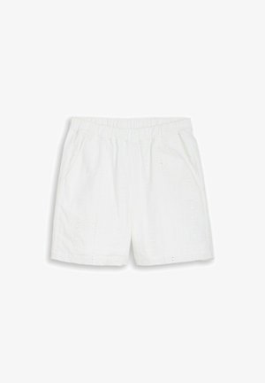 TOM TAILOR DENIM, SHORTS MIT LOCHSTICKEREI - Lühikesed püksid - white