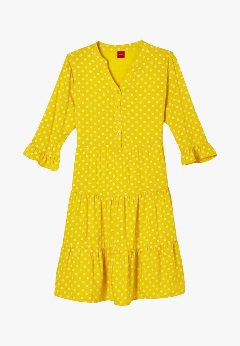 s.Oliver Freizeitkleid - yellow aop