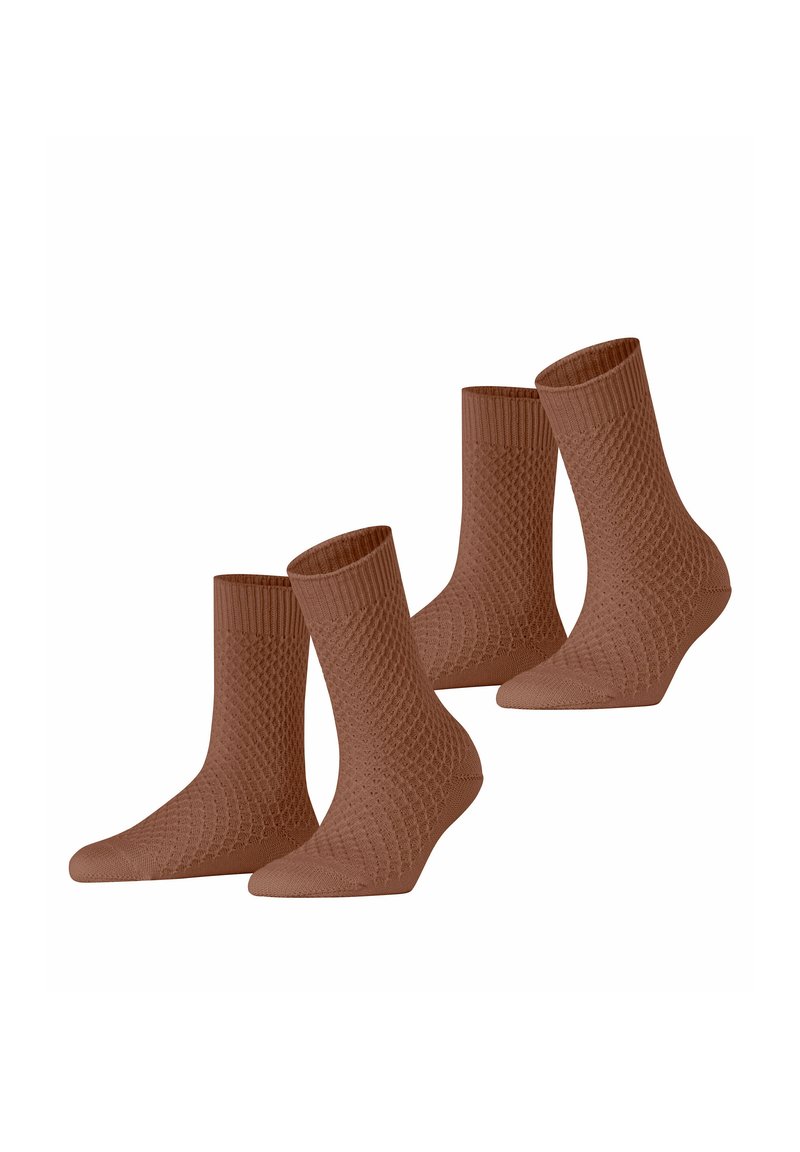 Esprit Diamond Knit 2-Pack - Socken - rosewood