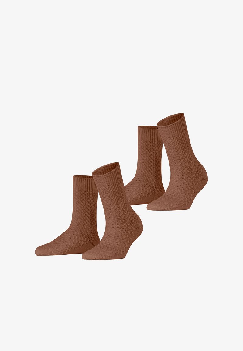 Esprit Diamond Knit 2-Pack - Socken - rosewood