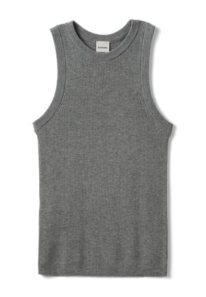 Stefanel, RIBBED TANK TOP. - Top - grey marl