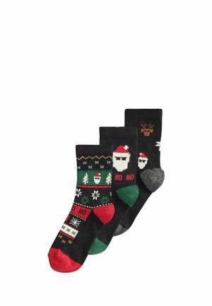 Next, 3 PACK - Socks - black green pixel