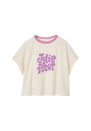 Vertbaudet, VERTBAUDET T-SHIRT KURZARM MÄDCHEN - T-Shirt print - wollweiß