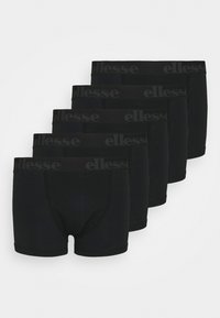 Svarta boxertrosor i ett paket om fem, tillverkade av mjukt tyg. Har en svart elastisk midjeband med präglad logotyp och en bekväm passform.