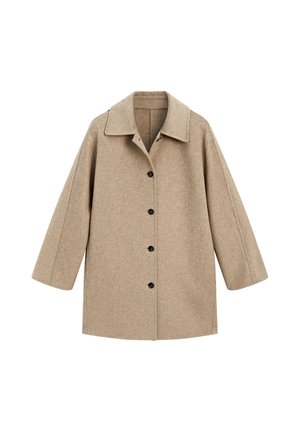 Massimo Dutti, MELANGE COAT WITH COLLAR DETAIL - Manteau classique - light brown