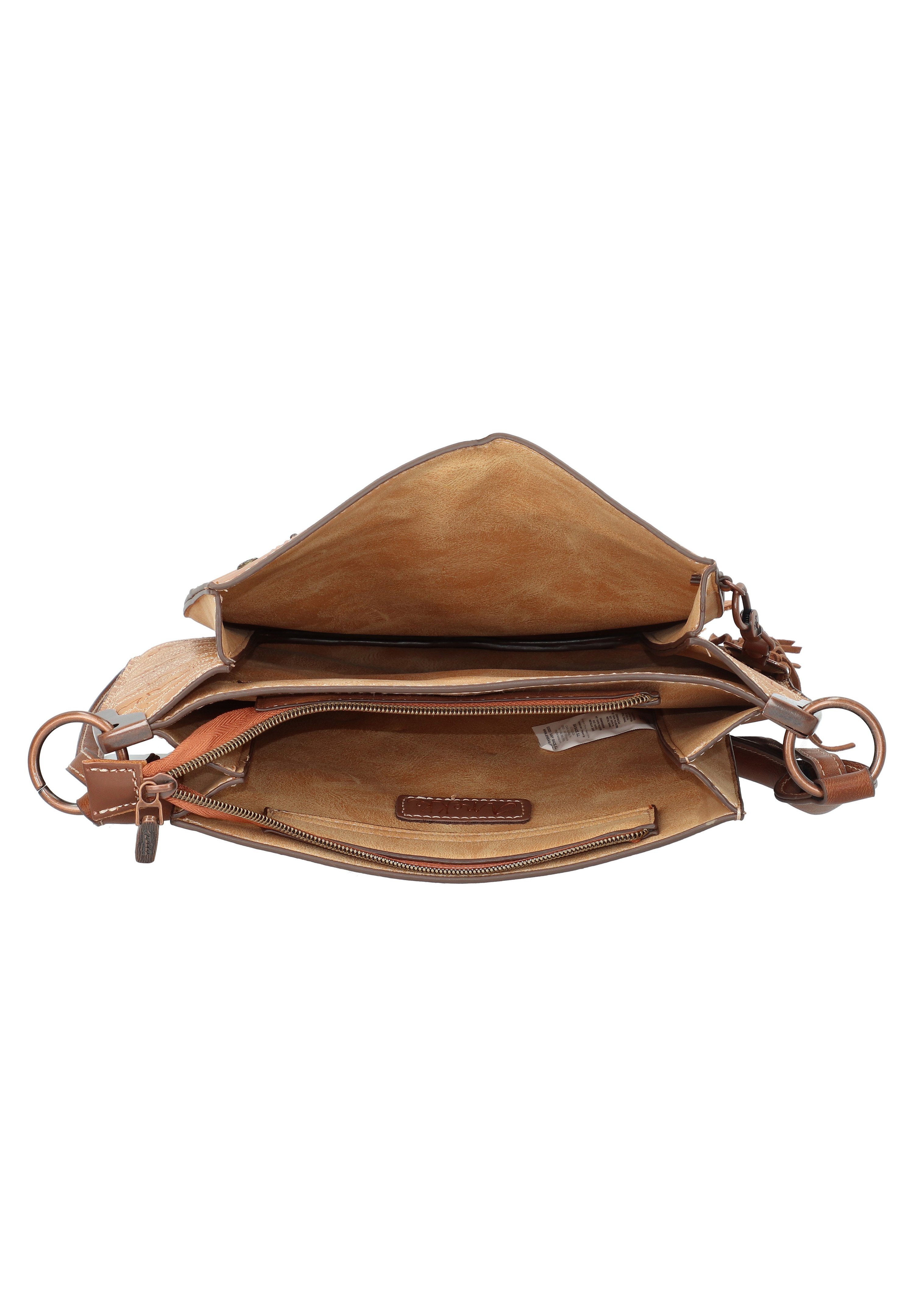 Sac à Bandoulière Anekke En Cuir Marron - Fermeture éclair - Modèle 35673-246 - Style Classique Et Pratique