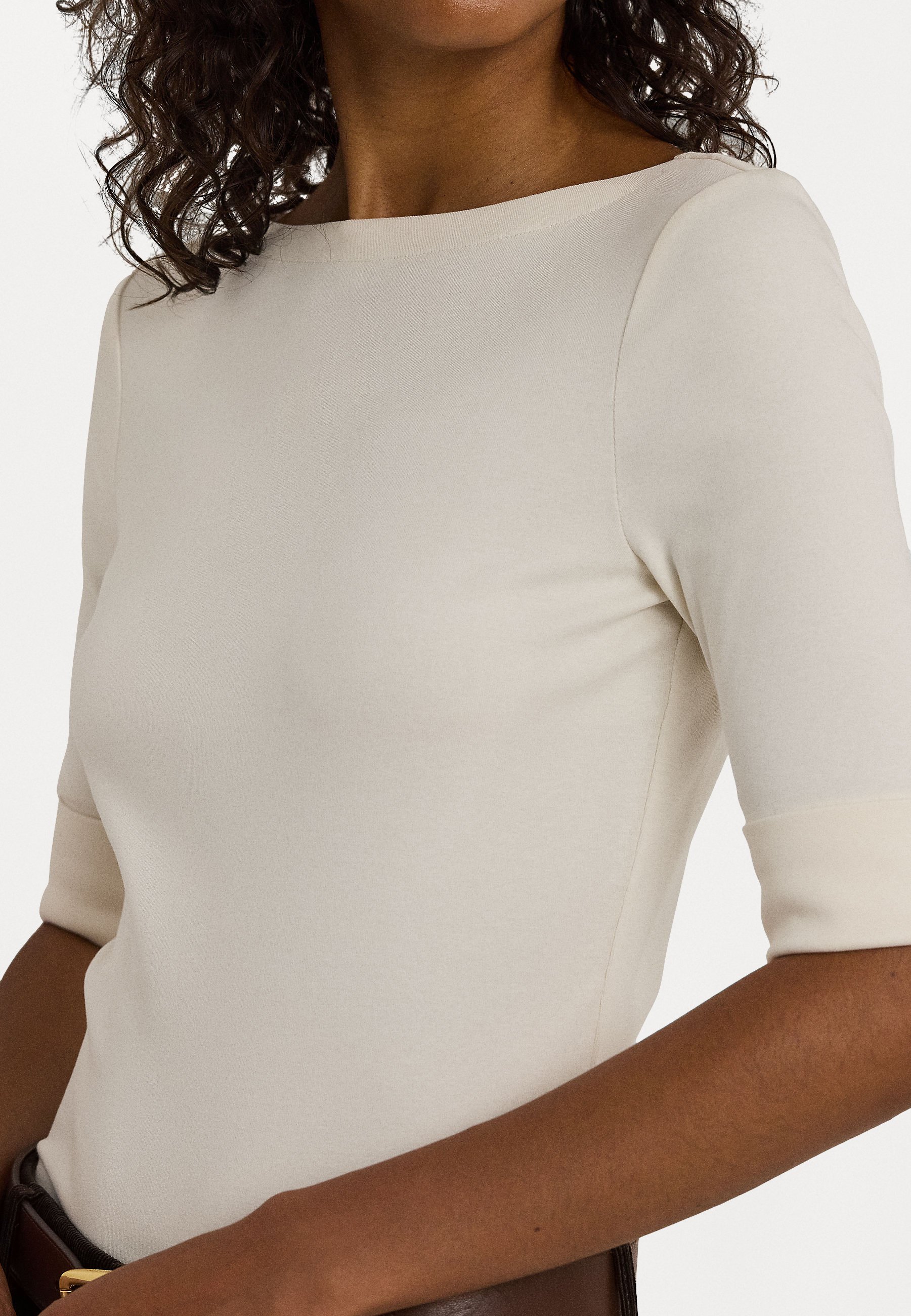 Lauren Ralph Lauren STRETCH COTTON BOATNECK TEE - Basic T