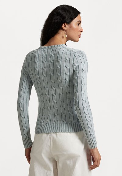 Polo Ralph Lauren CABLE-KNIT COTTON CREWNECK SWEATER - Džemperis - light chambray