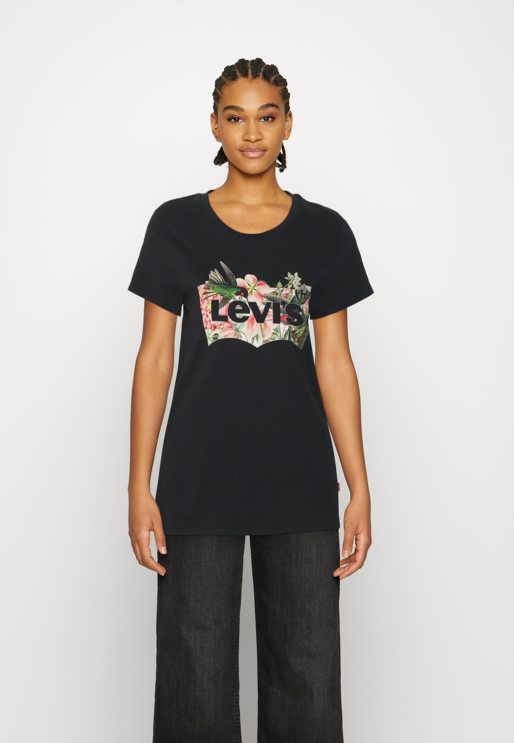 Levi's® THE PERFECT TEE - T-shirt con stampa - fill caviar/nero - Zalando.it