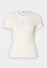 SLIM BADGE TEE - Βασικό μπλουζάκι - ancient white