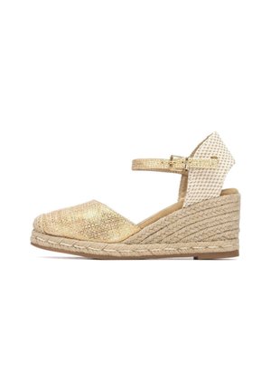 Sandalen met sleehak - gold