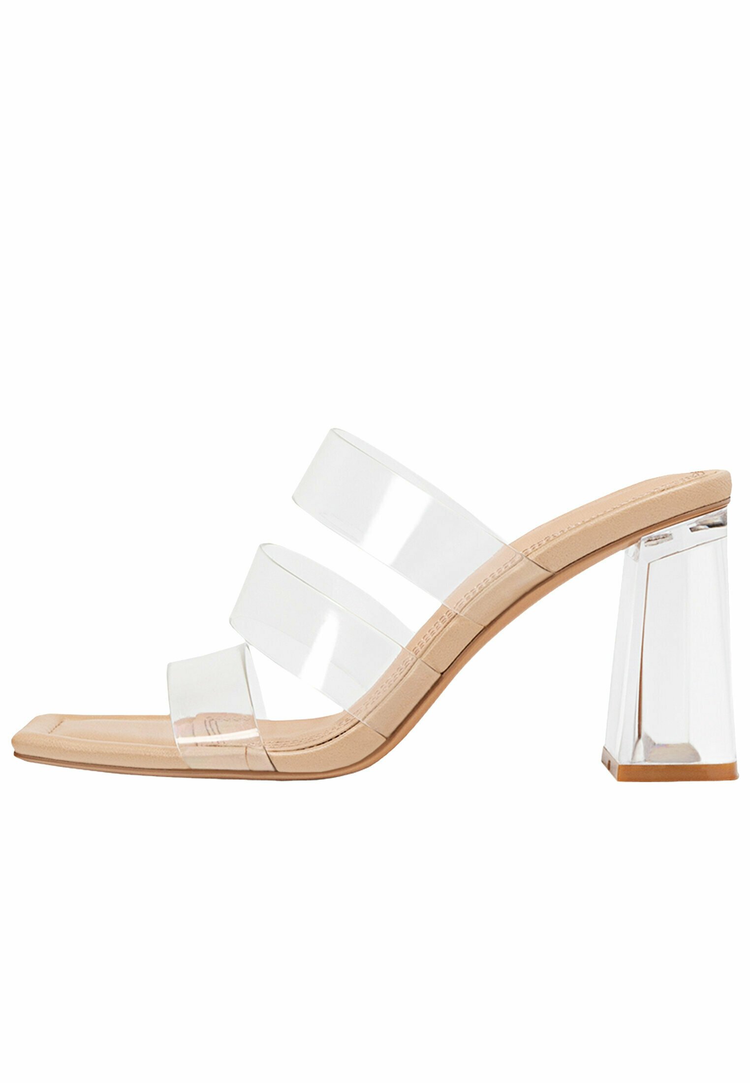 sandale aus vinyl mit absatz
