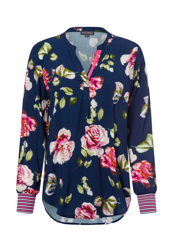 Bluse - marine mehrfarbig