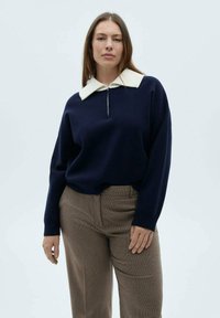 Mango Pantaloni - dark blue