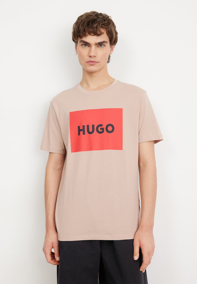 HUGO DULIVE - T-shirts med print - medium beige