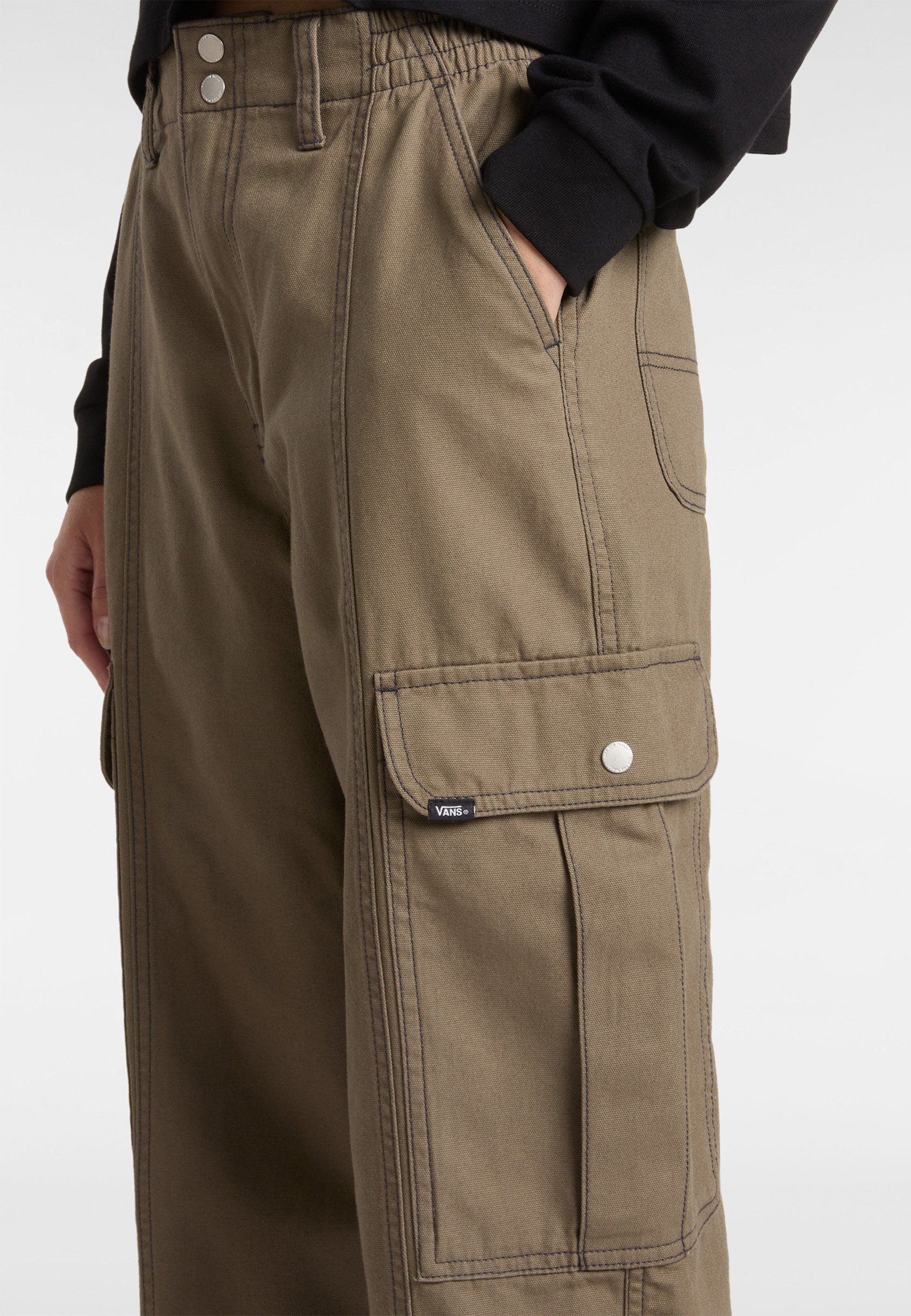 Vans 6OZ CANVAS SIDEWALK - Cargo trousers - bungee cord/brown