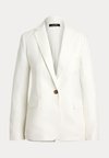 Linen Blend Twill Blazer - Blazer - white