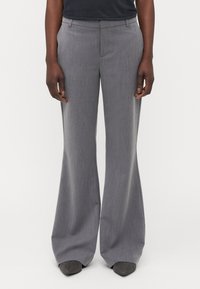 Gina Tricot Tall RELAXED TROUSERS - Stoffhose - grey melange