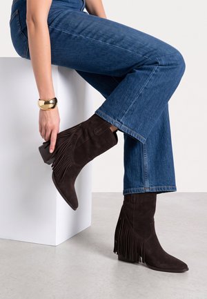 VENEZIA, HIGH HEELED ANKLE BOOTS - Cowboy-/Bikerboot - dark brown