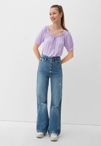 QS MIT BINDEBAND - Camicetta - lavendel