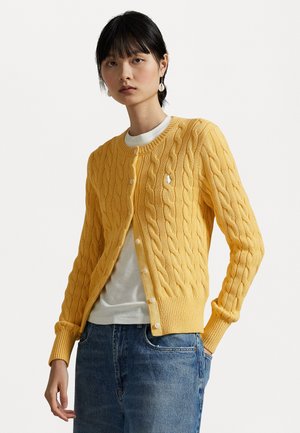 CABLE CARDIGAN - Strickjacke - fall yellow