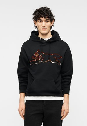 CRYSTAL RUNNING DOG POPOVER HOOD - Hoodie - black