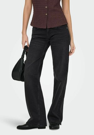 ONLY JEANS MIT WEITEM BEIN ONLJULLES NIEDRIGE TAILLE GERADE GESCHNITTEN JEANS - Egyenes szárú farmer - washed black