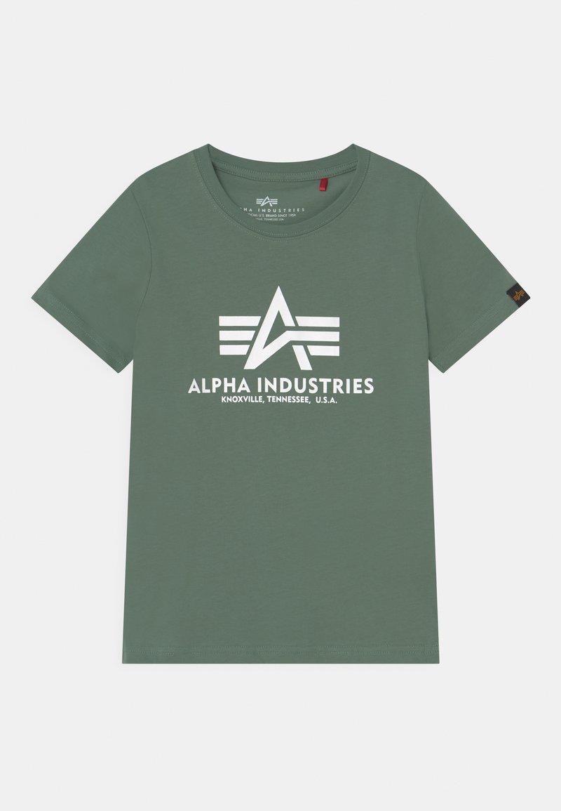 Alpha Industries BASIC KIDS TEENS UNISEX - Apdrukāts T-krekls - ivy green
