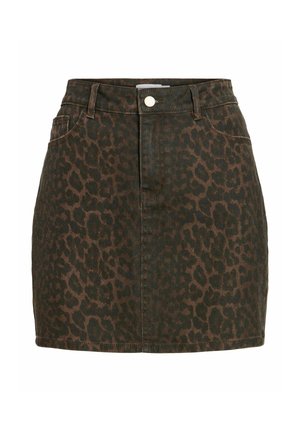 VILA, MINIROCK VICHIA LEOPRINT - Minijupe - coffee bean