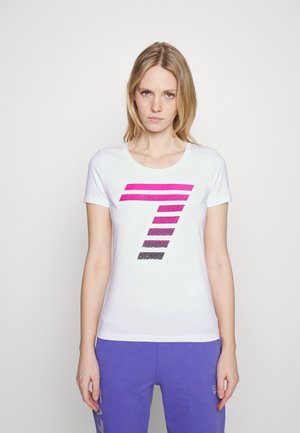 EA7 Emporio Armani, T-shirt con stampa - white/pink