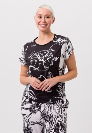 TUZZI Print T-shirt - schwarz ecru