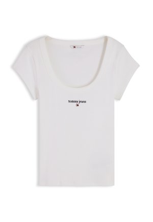 Tommy Jeans, SLIM CLASSIC LOGO - Μπλουζάκι με στάμπα - ecru