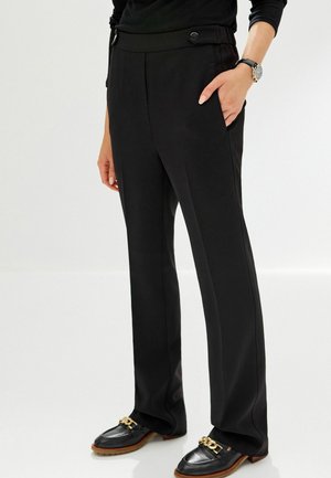 TAILORED ELASTIC BACK - Stoffhose - black