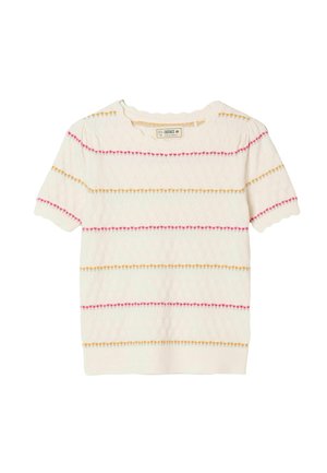 FatFace, REGULAR FIT - STRIPE KNITTED T-SHIRT . - T-shirt imprimé - ivory