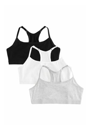 Next, REGULAR FIT - STRAPPY RACER BACK CROP 3 PACK - Pihik - black white