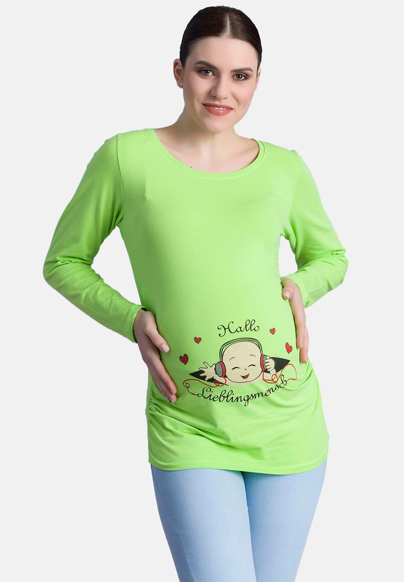 M.M.C. HALLO LIEBLINGSMENSCH - Langarmshirt - hellgrün