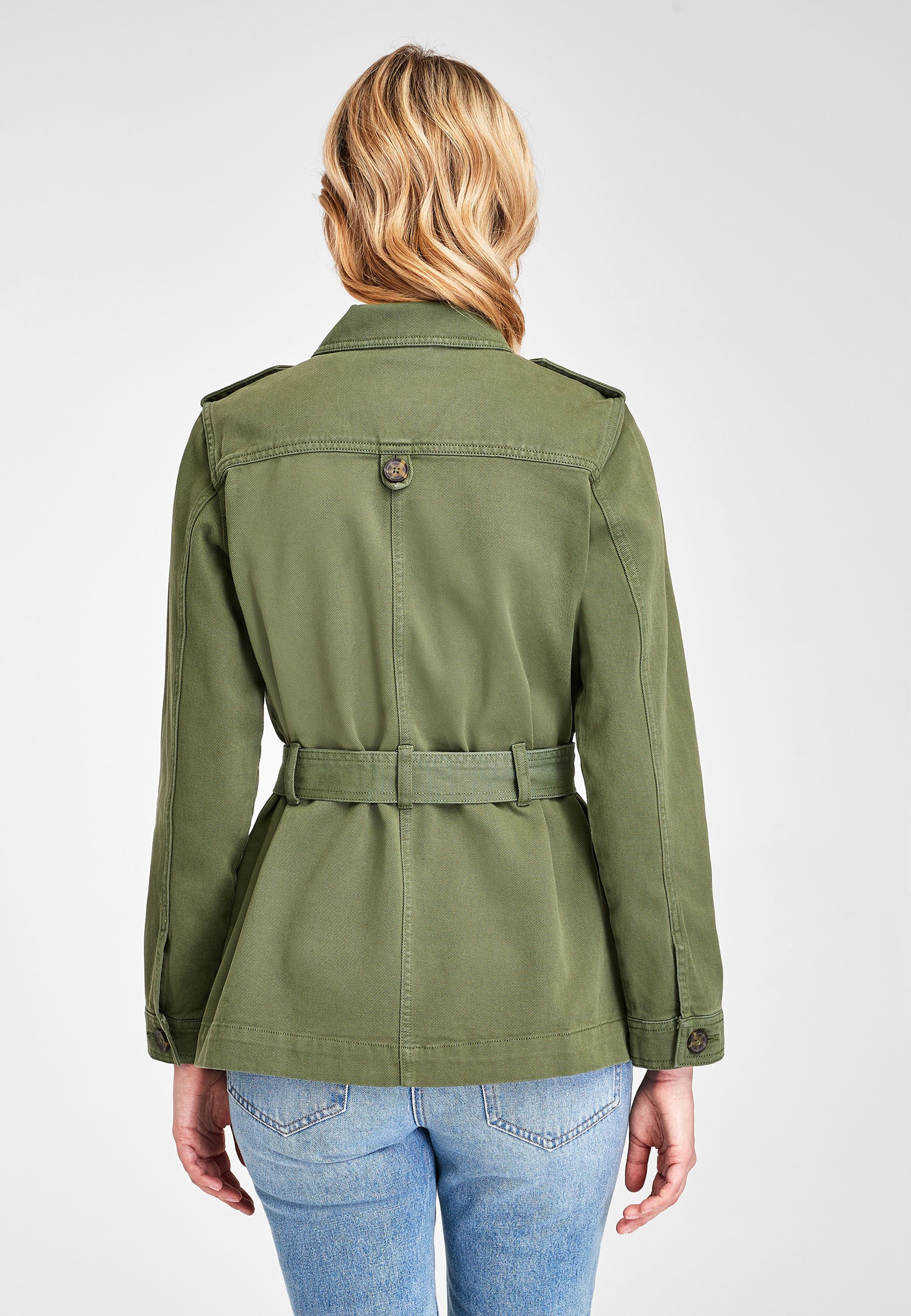 giacca di jeans verde