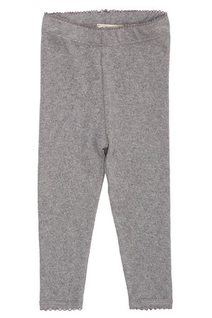 POINTELLE UNISEX - Leggings - grey melange