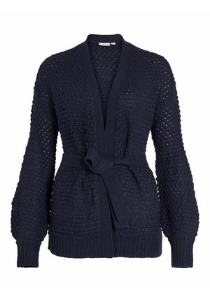VILA VILIOMY LONG OPEN CARDIGAN - Gilet - navy blazer