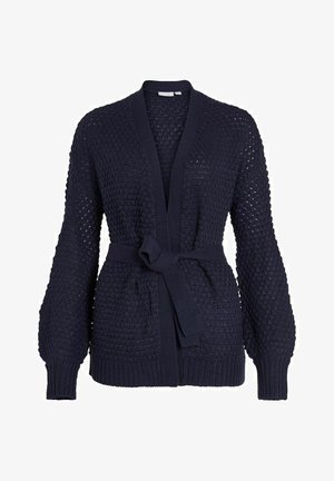 VILA VILIOMY LONG OPEN CARDIGAN - Adīta jaka - navy blazer