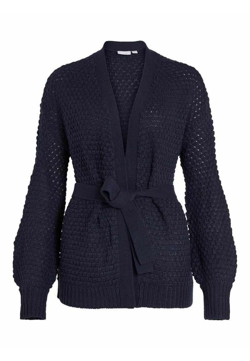 VILA VILIOMY LONG OPEN CARDIGAN - Adīta jaka - navy blazer