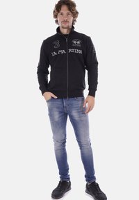 La Martina Felpa con zip - nero